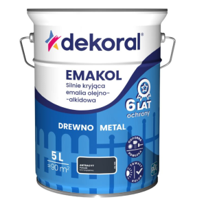 DEKORAL Emalia EMAKOL Strong Antracyt Połysk 5L