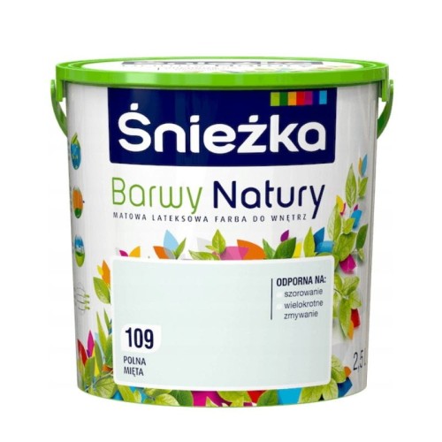 Śnieżka Lateksowa Barwy Natury 109 polna mięta 2,5L