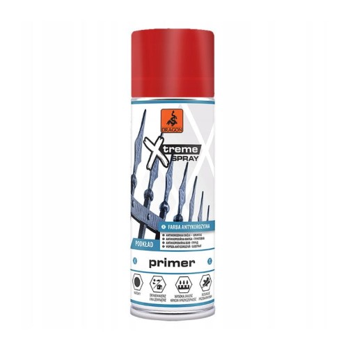 DRAGON Farba antykorozyjna podkładowa SUPER SPRAY 500 ml czerwony tlenkowy