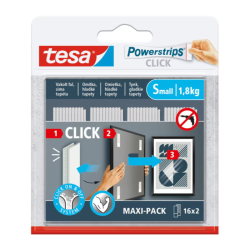Tesa Powerstrips Rzepy samoprzylepne CLICK 16 par rozmiar S