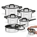 STARKE PRO Zestaw garnków nierdzewnych z pokrywkami Rigor 10 elementów