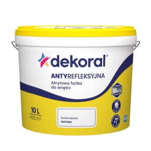 Dekoral Polinak Antyrefleksyjna Akrylowa Farba do Wnętrz Śnieżnobiała 10 L