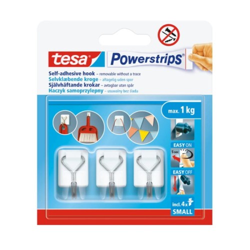 TESA Haczyk druciany samoprzylepny 1kg biały 3 szt