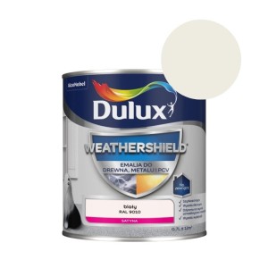 DULUX Emalia Weathershield do drewna, metalu i PCV 0,7L biały