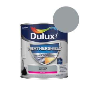 DULUX Emalia Weathershield do drewna, metalu i PCV 0,7L popielaty