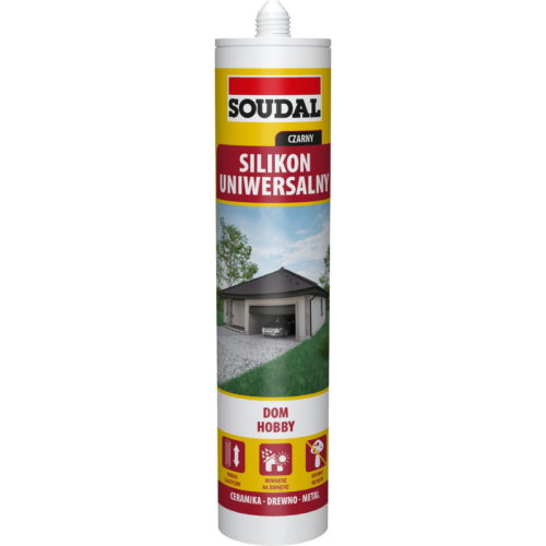 SOUDAL Silikon uniwersalny 280ml czarny