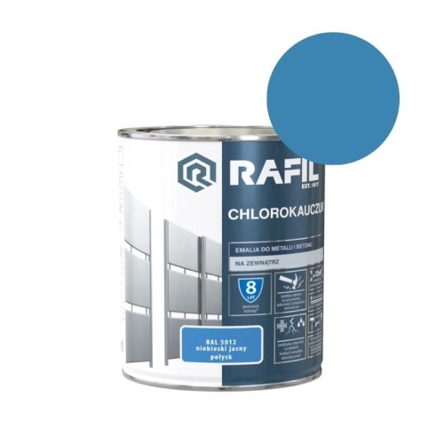 RAFIL Emalia Chlorokauczuk 0,75L niebieski jasny RAL 5012