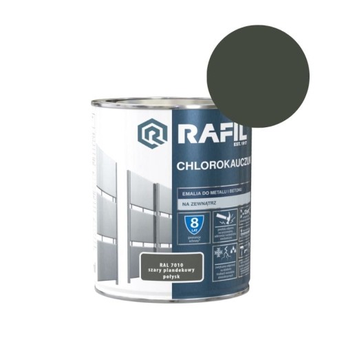 RAFIL Emalia Chlorokauczuk 0,75L szary plandekowy RAL 7010