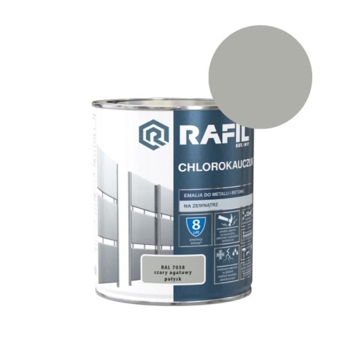 RAFIL Emalia Chlorokauczuk 0,75L szary agatowy RAL 7038
