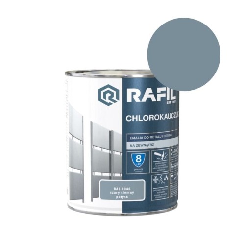 RAFIL Emalia Chlorokauczuk 0,75L szary ciemny RAL 7046
