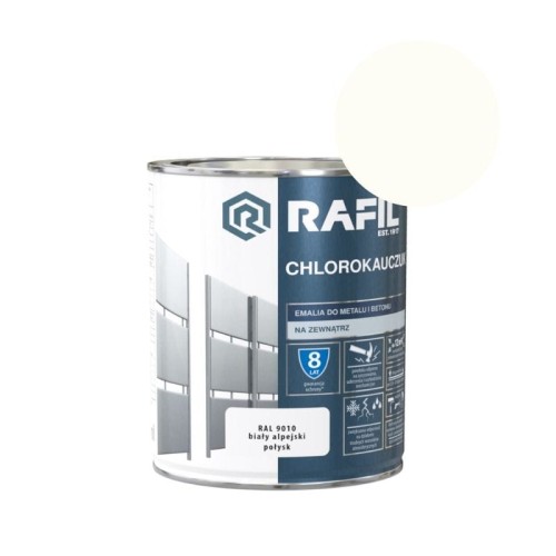RAFIL Emalia Chlorokauczuk 0,75L biały alpejski RAL 9010