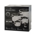 STARKE PRO Zestaw garnków ze składanymi uchwytami Secare 8 elementów