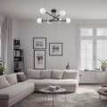 DPM Żyrandol 6 x E27, czarny styl industrialny