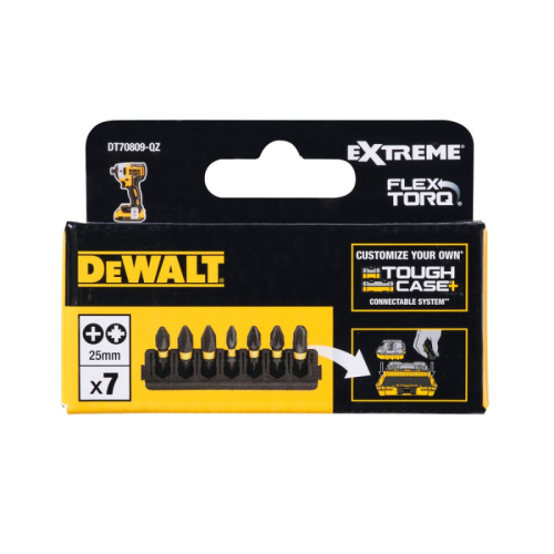 DeWALT Zestaw 7 Końcówek Udarowych PH/PZ 1/4" EXTREME FLEXTORQ