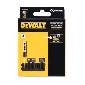 Dewalt Zestaw Udarowych Końcówek Nasadowych z Magnetycznym Uchwytem 1/4", 4 szt.