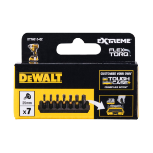 Dewalt Zestaw Bitów Udarowych TORX 1/4" (25 mm) FLEXTORQ – 7 szt.