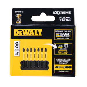 Dewalt Zestaw Bitów Udarowych PH/PZ 1/4" (57 mm) EXTREME FLEXTORQ, 7 szt.