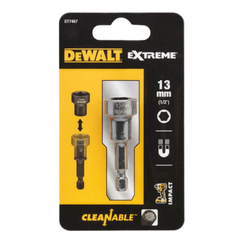 Dewalt Udarowa Nasadka Magnetyczna 13 mm z Trzpieniem 1/4"