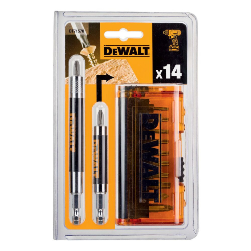 Dewalt DT71570-QZ Zestaw Końcówek Wkrętarskich z Uchwytami 14 szt.