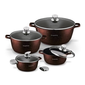 KonigHOFFER Zestaw garnków Pollo Brown 8 elementów i 2 nakładki 