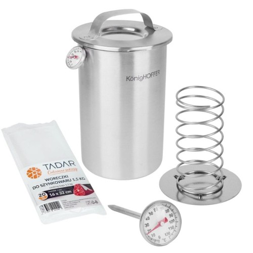 KonigHOFFER Szynkowar nierdzewny 1,5 kg i komplet woreczków