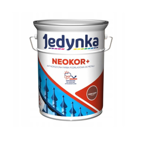 Jedynka Neokor+ antykorozyjna farba podkładowa do metalu Czerwony tlenkowy 5L