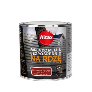 ALTAX Farba do metalu na rdzę 0,25L czerwony połysk 
