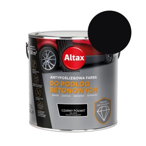 ALTAX Antypoślizgowa farba do podłóg betonowych czarny półmat 2,5L