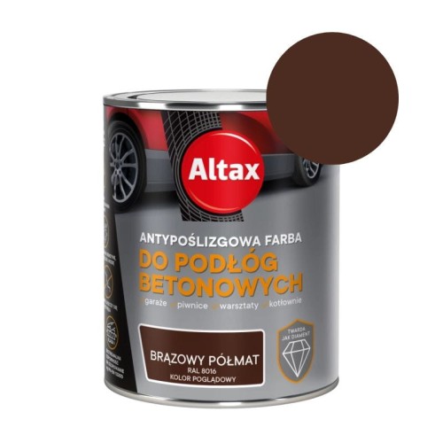 ALTAX Antypoślizgowa farba do podłóg betonowych brązowy półmat 0,75L