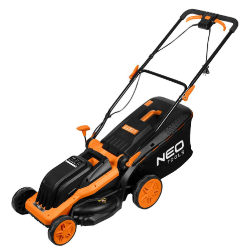 NEO TOOLS Kosiarka elektryczna 1600 W 38 cm z koszem 45 L i funkcją mulczowania
