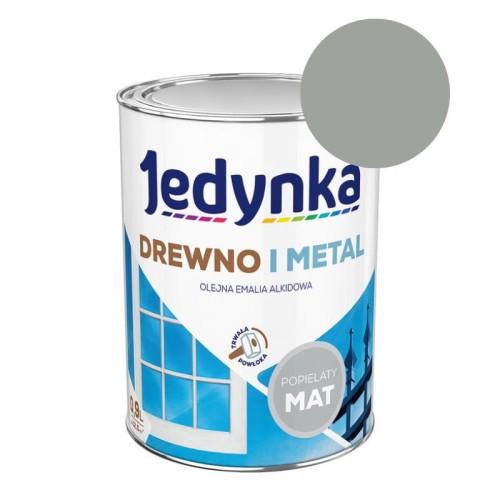 JEDYNKA Emalia Drewno i Metal popielaty mat 0,9L