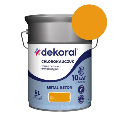 DEKORAL Chlorokauczuk żółty połysk RAL1007 5L