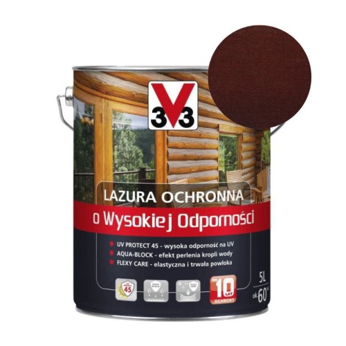 V33 Lazura ochronna o wysokiej odporności drewno egzotyczne 5L