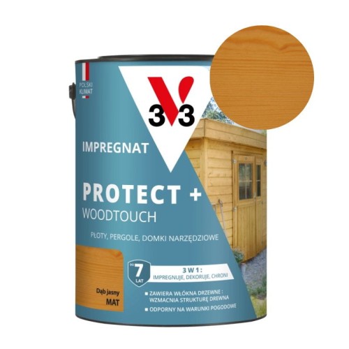 V33 Impregnat PROTECT+ dąb jasny 4,5L