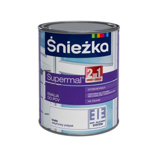 ŚNIEŻKA Emalia Supermal do PCV biała 0,75L