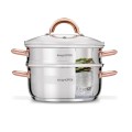 KonigHOFFER Garnek do gotowania na parze Faro Copper 2,9L 3 elementy
