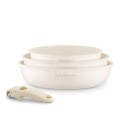 STARKE PRO Zestaw 3 patelni z odpinaną rączką Compacti Cream 20 cm 24 cm 26 cm