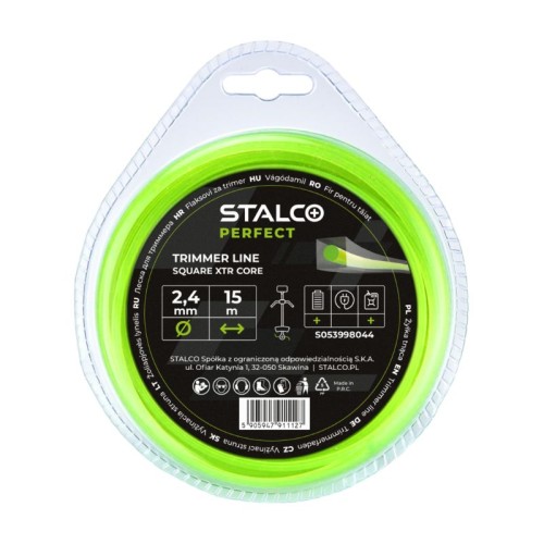 STALCO Żyłka tnąca kwadratowa Square XTR Core 2,4mm x 15m
