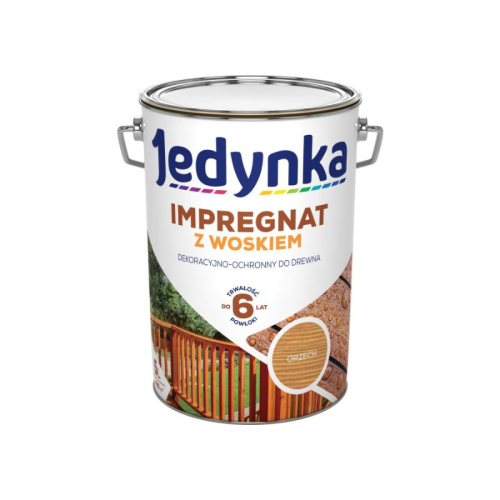 JEDYNKA IMPREGNAT DO DREWNA Z WOSKIEM ORZECH 5 L