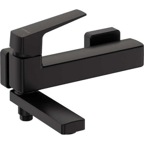 Deante BLUR Bateria wannowa BQL N12M czarny mat „nero”, ścienna, ze składaną wylewką