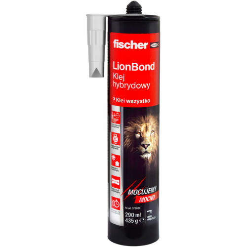 Fischer klej montażowy LionBond 290 ml - biały hybrydowy