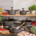 STARKE PRO Zestaw garnków Texture Grey 10 elementów