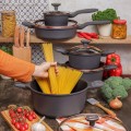 STARKE PRO Zestaw garnków Texture Grey 10 elementów
