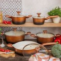 STARKE PRO Zestaw garnków Texture Copper 10 elementów