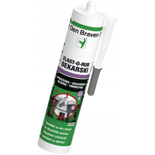 Den Braven Uszczelniacz kauczukowy dekarski szary 280 ml