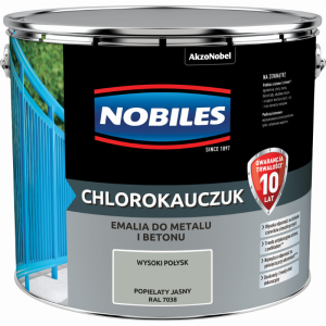 Nobiles Emalia Chlorokauczuk Popielaty Jasny  RAL 7038 10L
