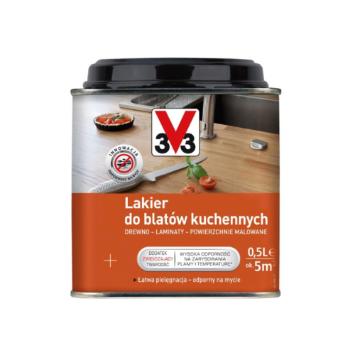 V33 Lakier do blatów kuchennych bezbarwny 0,5L