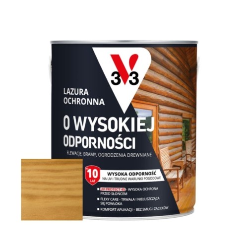 V33 Lazura ochronna o wysokiej odporności bezbarwna 0,75L