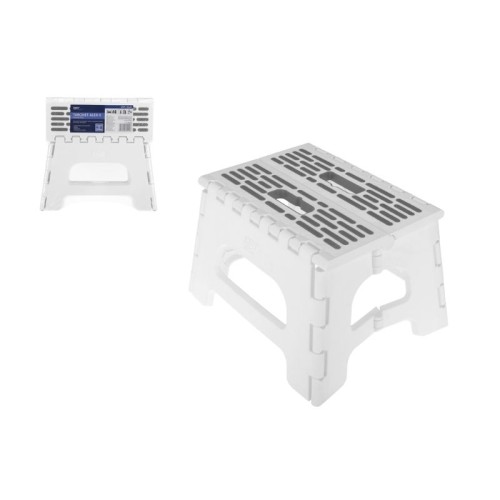 RAVI Taboret składany antypoślizgowy ALEX 21 cm biały