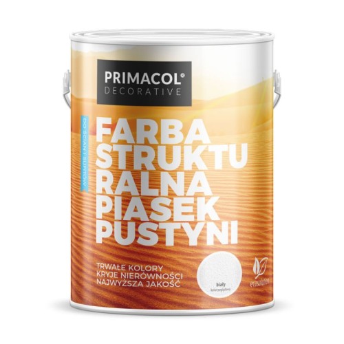 PRIMACOL Farba strukturalna Piasek Pustyni biała 10L
